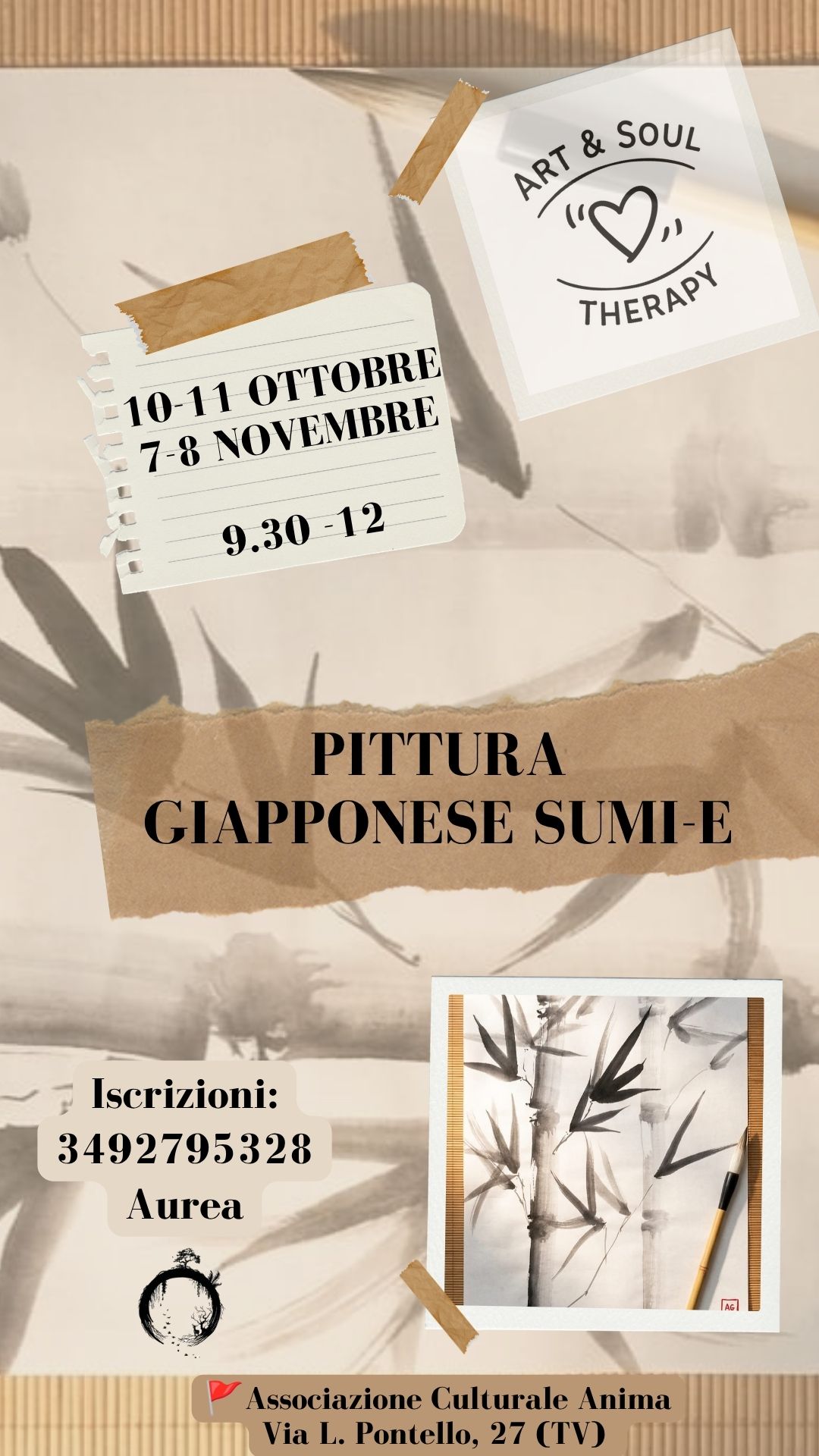 Laboratorio zen di pittura Sumi-e